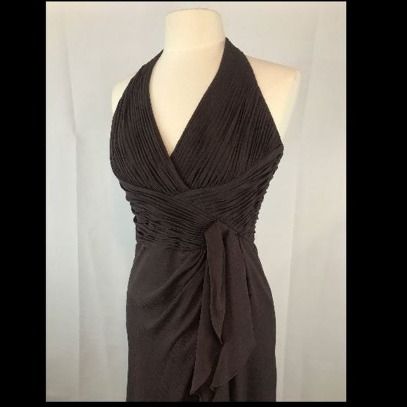 David's Bridal Chiffon Halter Formal Dress F12688 - Picture 2 of 8